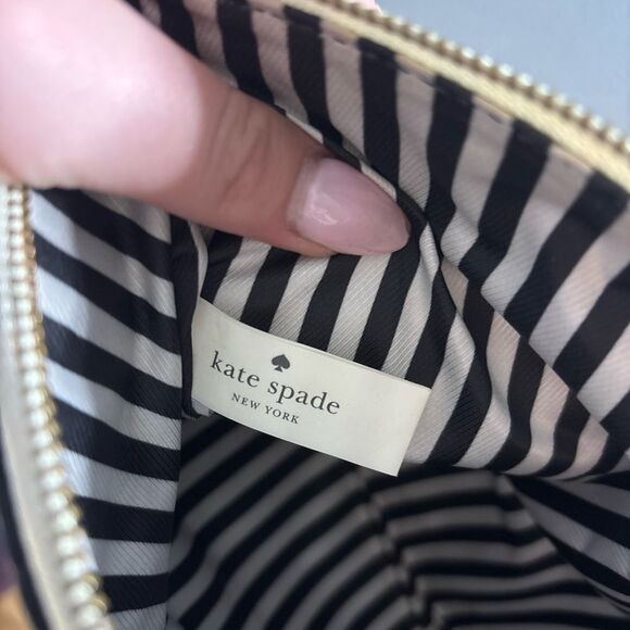 Kate Spade Gia Black and Cream Clutch with Tassel Accent EUC - Picture 5 of 5